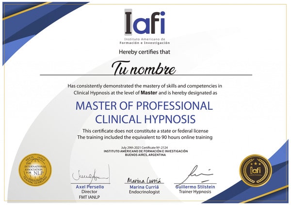 hipnosis clínica profesional IAFI